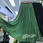 独特漂亮仙气飘飘大摆A字仿棉麻半身裙长款 女夏2025新款 白色长裙