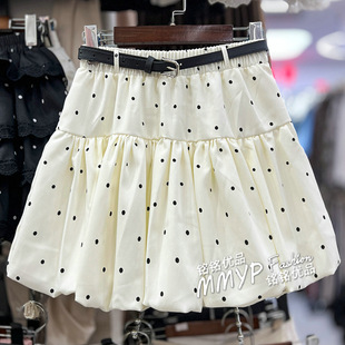 好看波点花苞蓬蓬短裙半身裙女2026早春新款好看短款裙子伞裙半裙