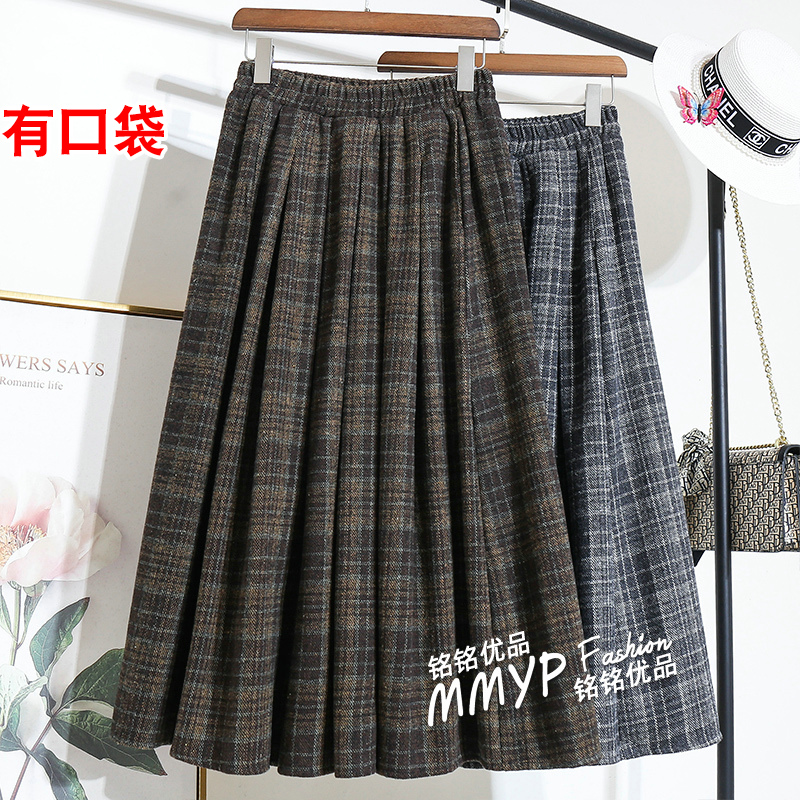 必入款高货！复古格子半身裙