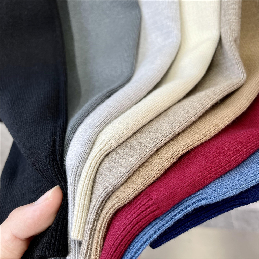 AUTUMN AND WINTER KOREAN FASHION MENS HALF-HIGH COLLAR PULLOVER SWEATER SOLID COLOR CASUAL BASIC MID-COLLAR BOTTOMING KNITTED SWEATER TIDE