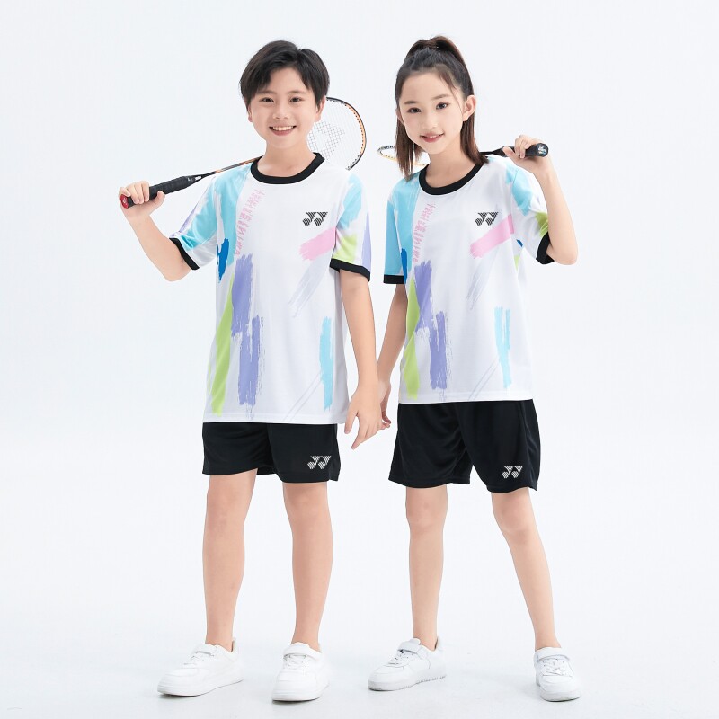 儿童羽毛球服套装青少年小孩子男女款比赛训练短袖透气速干运动服