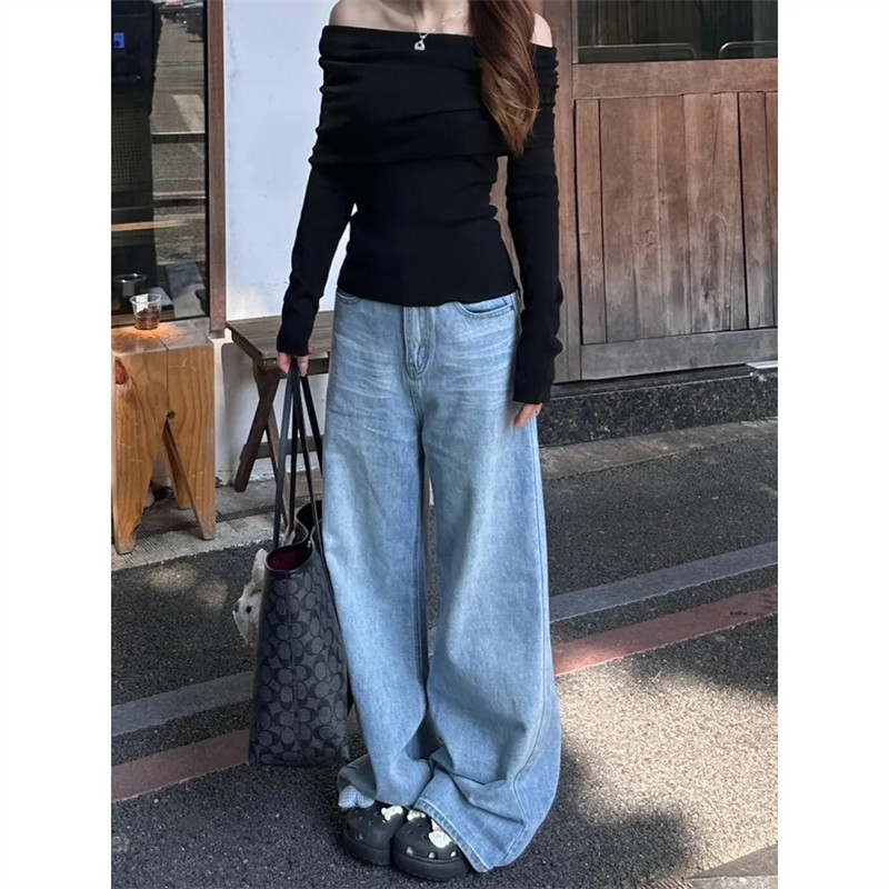 阔腿裤长裤常规牛仔布秋季包邮