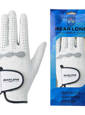 Nnar long高尔夫手套印尼小羊皮男士左手单支球手套真皮手套包邮