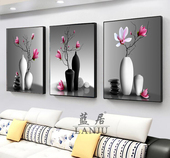 画新中式 沙发背景墙画客厅装 饰画壁画挂画北欧风格 三联画简约现代