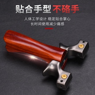 440c不锈钢惊雷弹弓大威力快压免绑扁皮筋金属户外实战玩具工