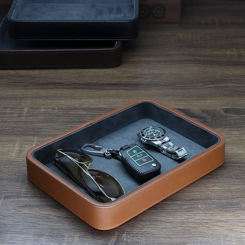 托盘桌面真皮珠宝手镯项链展示盘