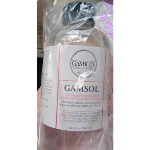 Gamblin Gamsol Oil Color, 16.9 Fl Oz Clear 新旧包装发货 在途