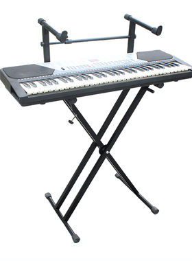 双层手提式电子琴架键盘架子电钢琴大号支架双梁古琴可折叠X架