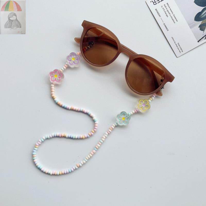 HEADPHONES ANTI-CHAIN MASK CHAIN LANYARD GLASSES LANYARD ANTI-CHAIN MASK CHAIN BEADING FRESH FLORETS COLOR