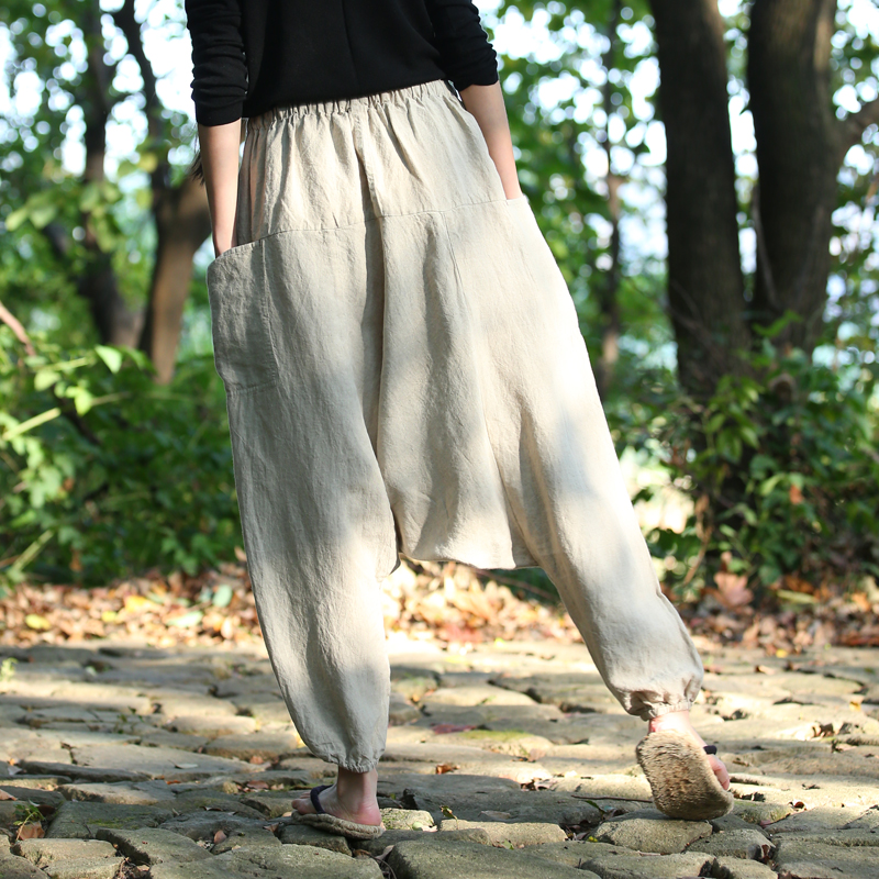 古石后原创同款吊档个性酒红垮裤