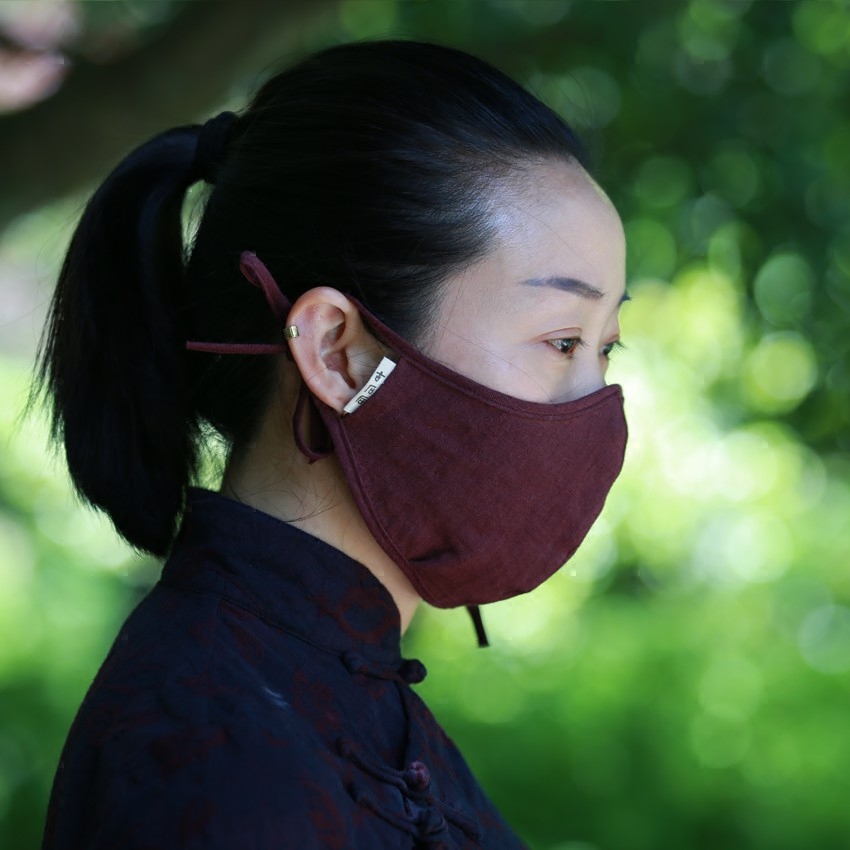 古石后原创布衣透气棉麻装饰防尘防灰口罩女高颜值复古文艺成人款