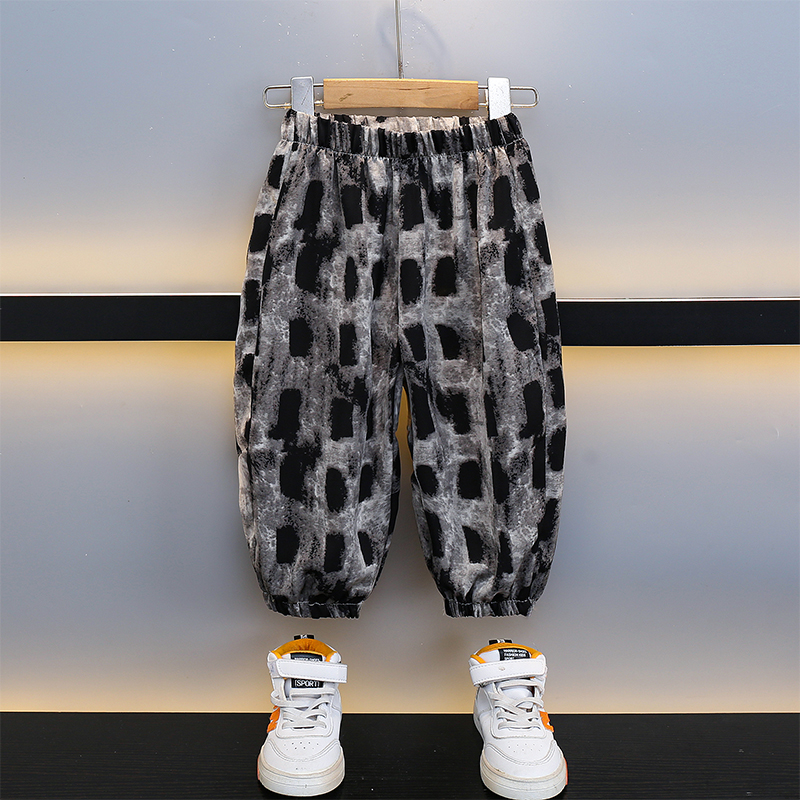 男童裤子防蚊裤雪纺长裤夏季薄款小儿童空调裤冰丝灯笼裤帅气宽松