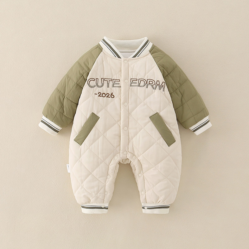 男宝宝连体衣冬季保暖婴儿衣服冬装夹棉洋气爬爬服秋冬外出服薄棉,童装/婴儿装/亲子装,连身衣/爬服/哈衣,淘宝优惠券,粉丝福利购,淘宝优惠卷