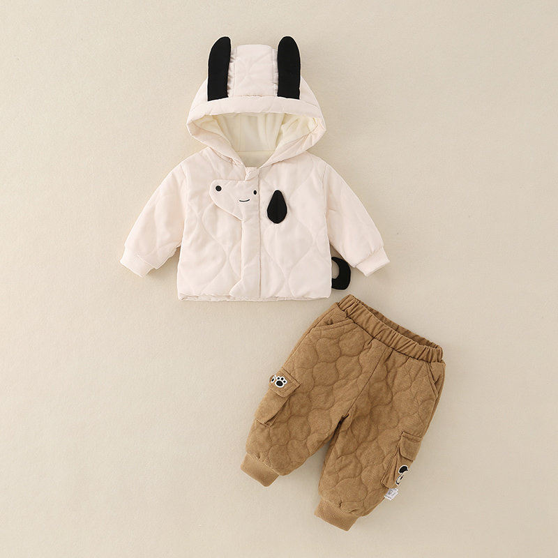 男童套装冬装2025新款洋气棉服