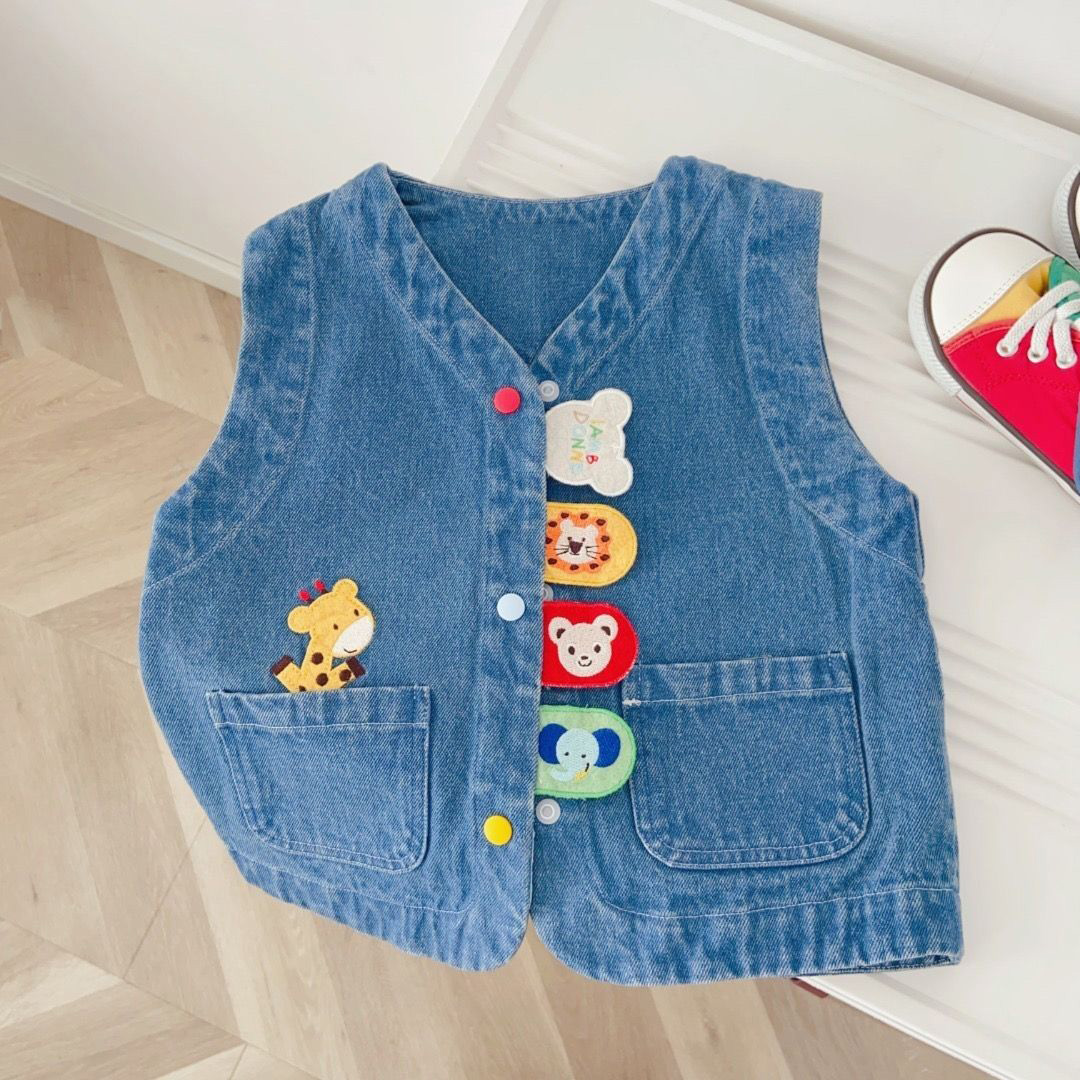 儿童马甲2025春季男女童小动物