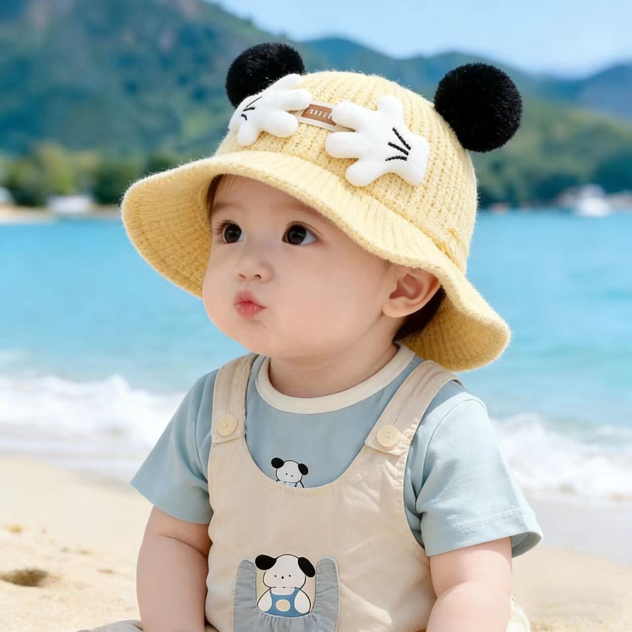 婴儿帽子秋冬新款小月龄