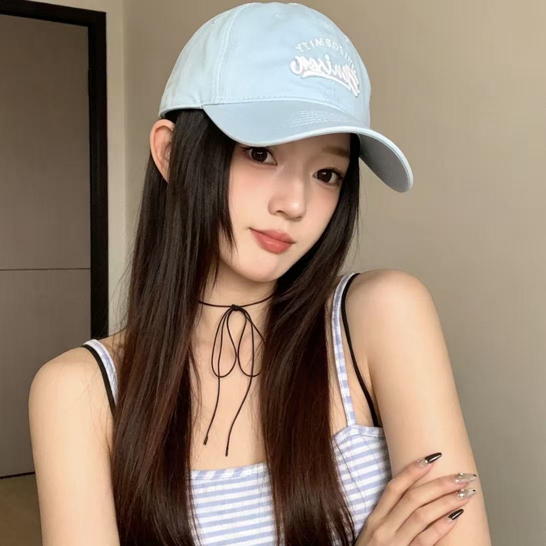 蓝色棒球帽女韩版纯色百搭2026