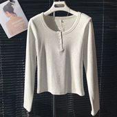 纯色打底衫 女内搭2026新款 外穿修身 春季 显瘦穿搭长袖 t恤百搭上衣