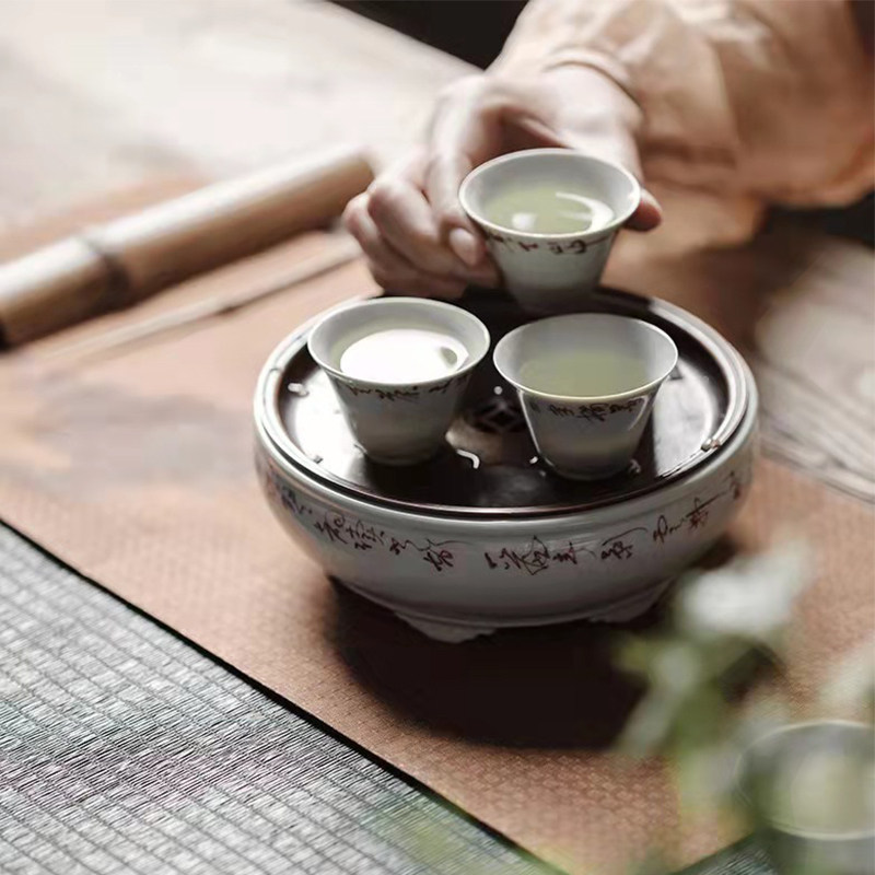 不器茶具陶瓷茶杯品杯功夫茶具手绘主人杯.诗文