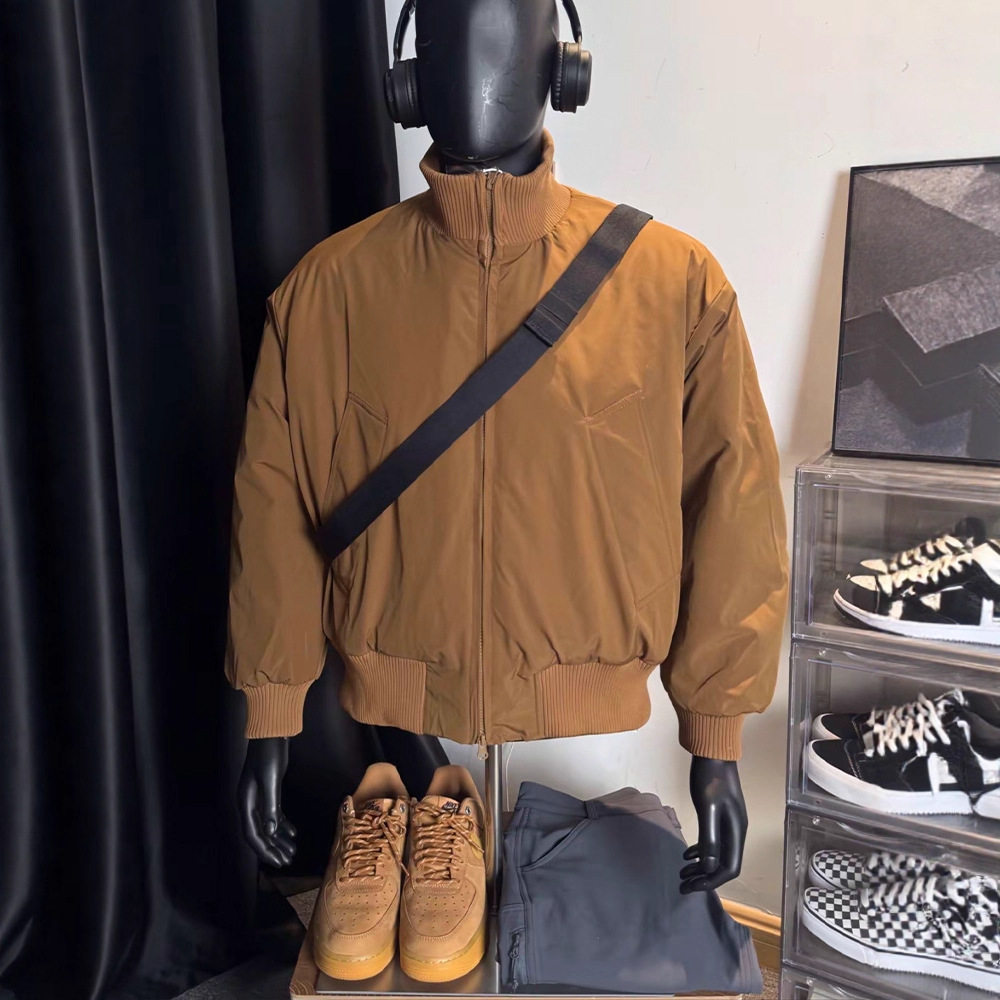 美式bomber飞行员夹克外套男款春秋季cleanfit廓形短款高街棒球服