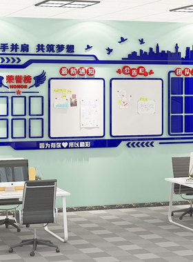 秀才饰家办公室亚克力企业文化