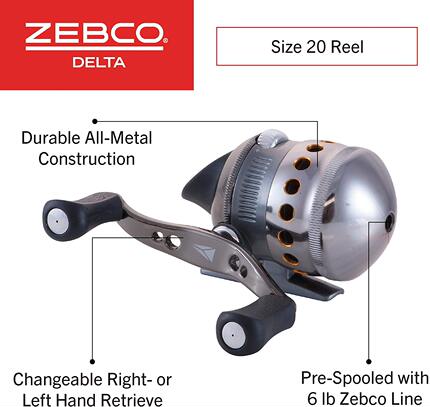 ZEBCO Delta 2SZ SC 卷轴 6#,ZD2-06-CP3