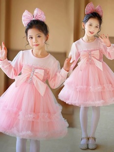 741哈哈家 洋气超仙时髦重工公主裙连衣裙礼服裙 女童春秋新款