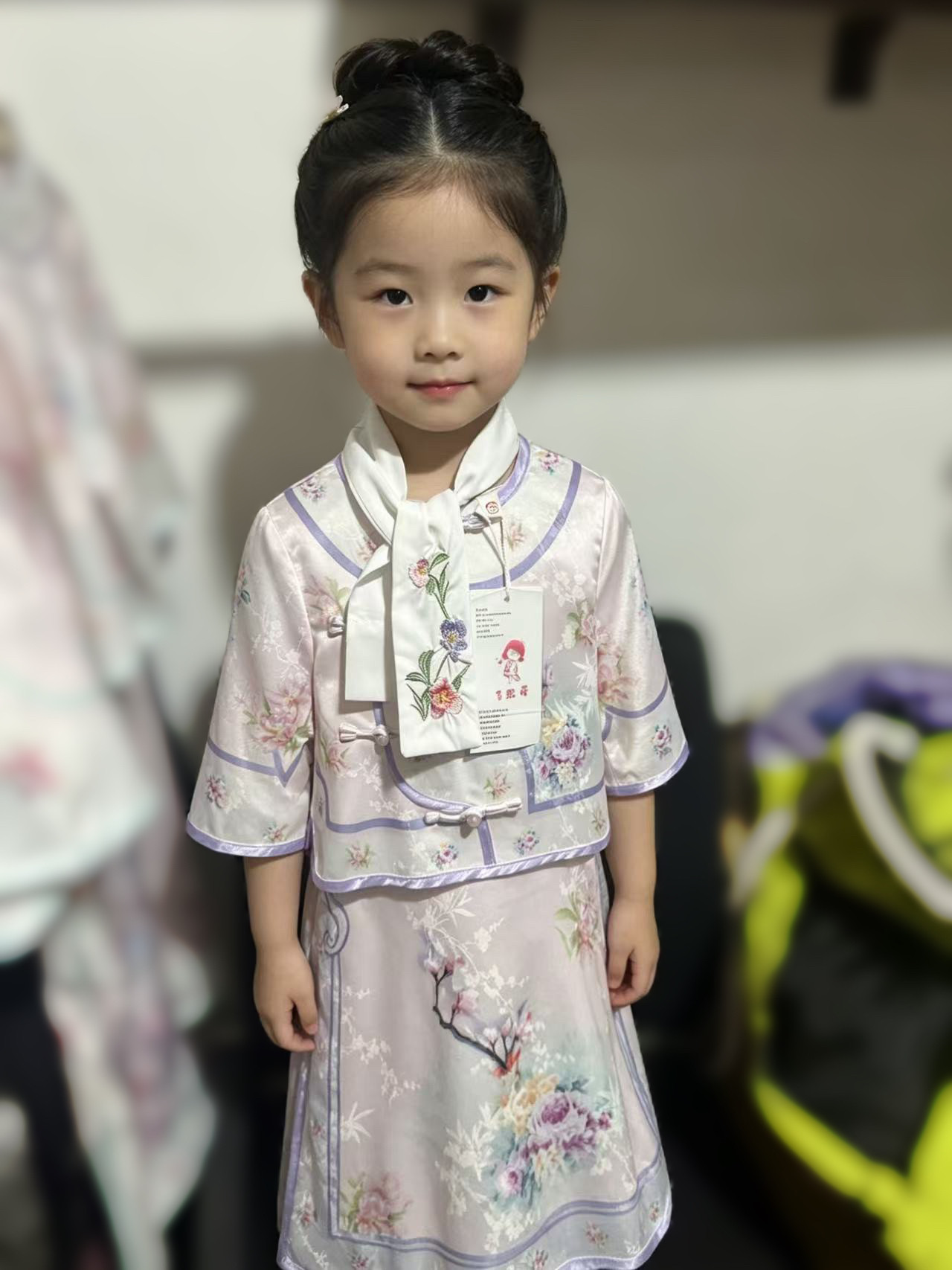 498哈哈家 特价 女童夏季新款改良版时髦古风格格服连衣裙