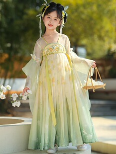 洋气古风超仙襦裙中国风唐装 新款 连衣裙 女童夏季 174哈哈家