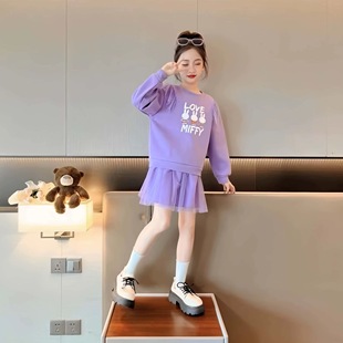 洋气甜美休闲卫衣半身裙两件套套装 韩版 女童秋季 113哈哈家