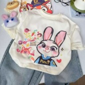 时髦百搭卡通甜美可爱上衣T恤 洋气韩版 123哈哈家女童夏季 新款