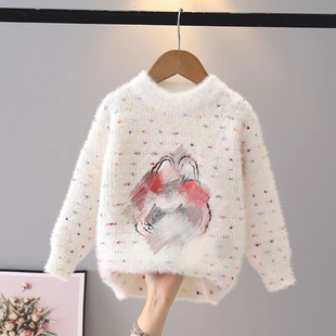 洋气韩版 新款 百搭时髦加厚保暖毛衣 女童冬季 545哈哈家