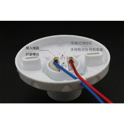 家用陶瓷内胆灯头陶瓷灯座螺口led灯座e27罗口吊顶吸顶螺纹灯底座