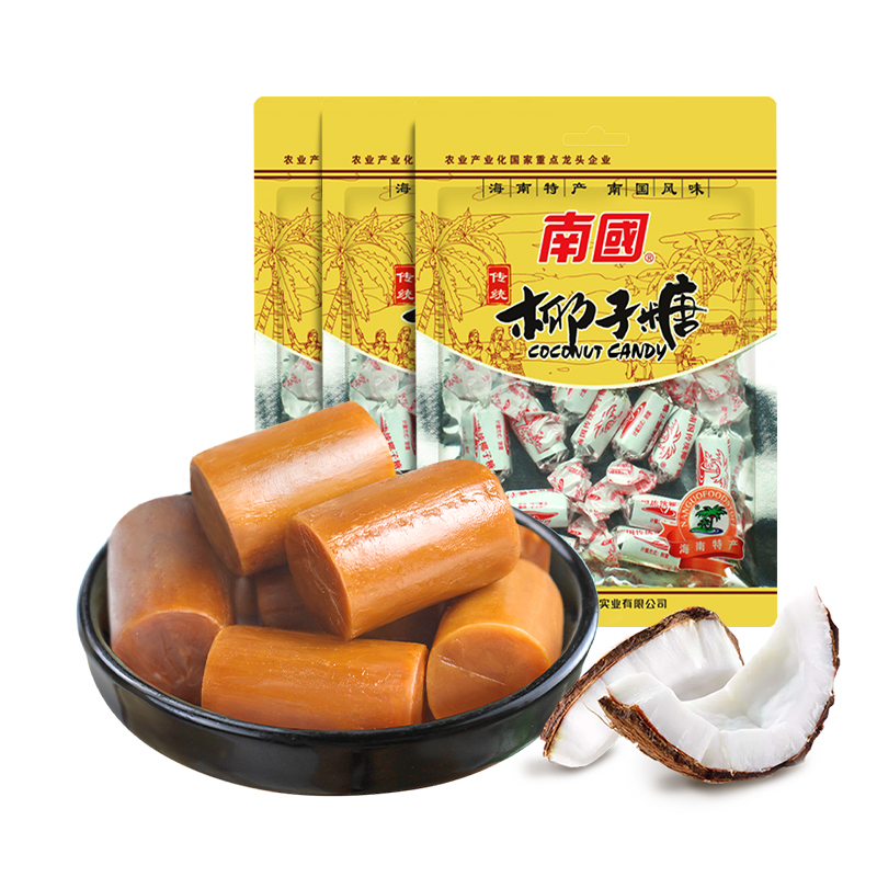 南国传统特浓椰子糖82g*8袋正宗