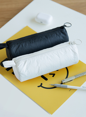 MUIS目意思杜邦纸撕不烂纸ins风纯色简约贴纸黑白学生笔袋文具袋