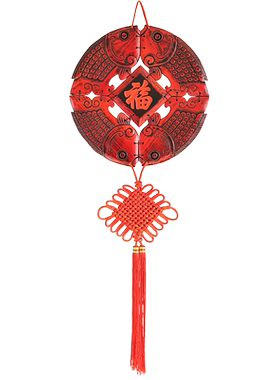新中式实木立体创意玄关客厅墙饰