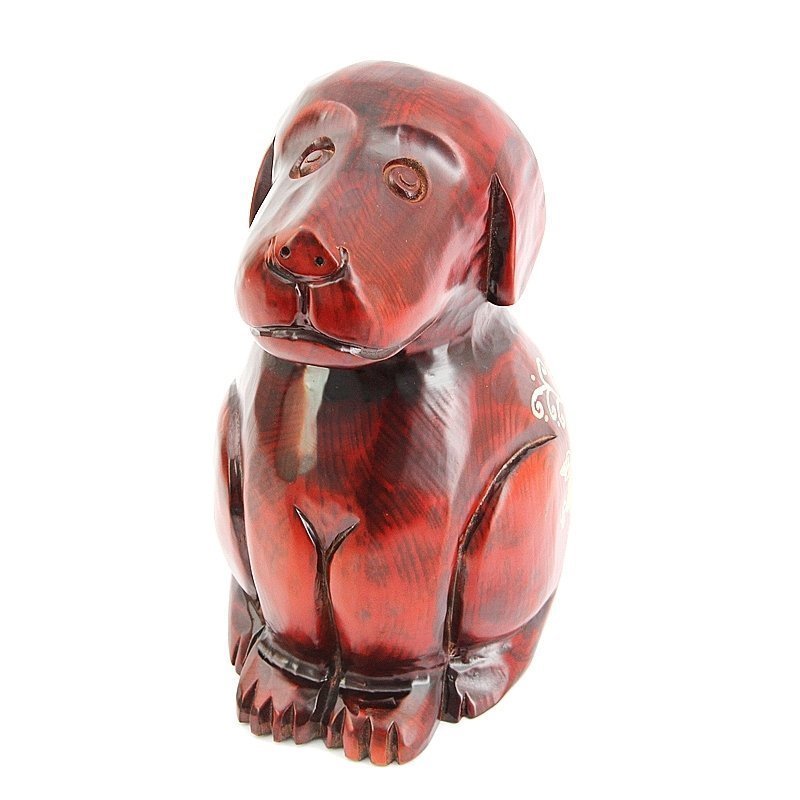 创意可爱大号木雕狗存钱罐储蓄罐储钱罐实用摆件儿童礼品生日礼物