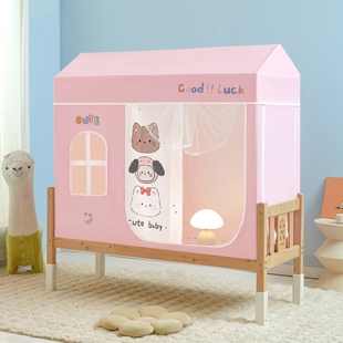 儿童分床神器婴儿拼接床上帐篷男孩专用床帘蚊帐定制女童公主床幔