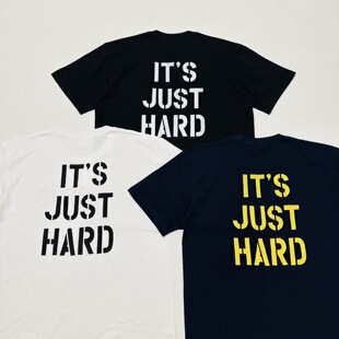 艰难T恤 SS26 HARD TEE 做旧风字母印花短袖潮牌复古美式街头标语