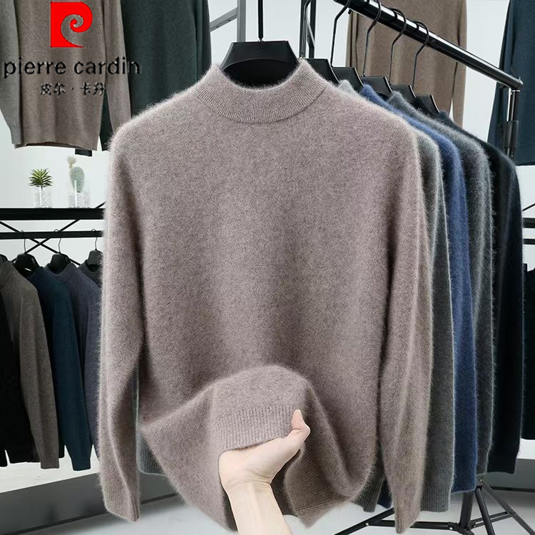 皮尔卡丹100%纯羊绒衫男士