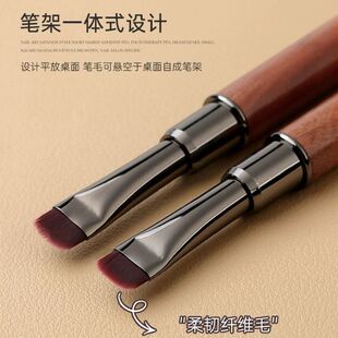 美甲笔美甲建构笔底胶笔刷带盖檀木杆方圆笔光疗笔拉线笔美甲工具