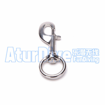 AturDive潜水 单头钩 单头扣 316不锈钢  弹簧扣 侧挂用 120mm