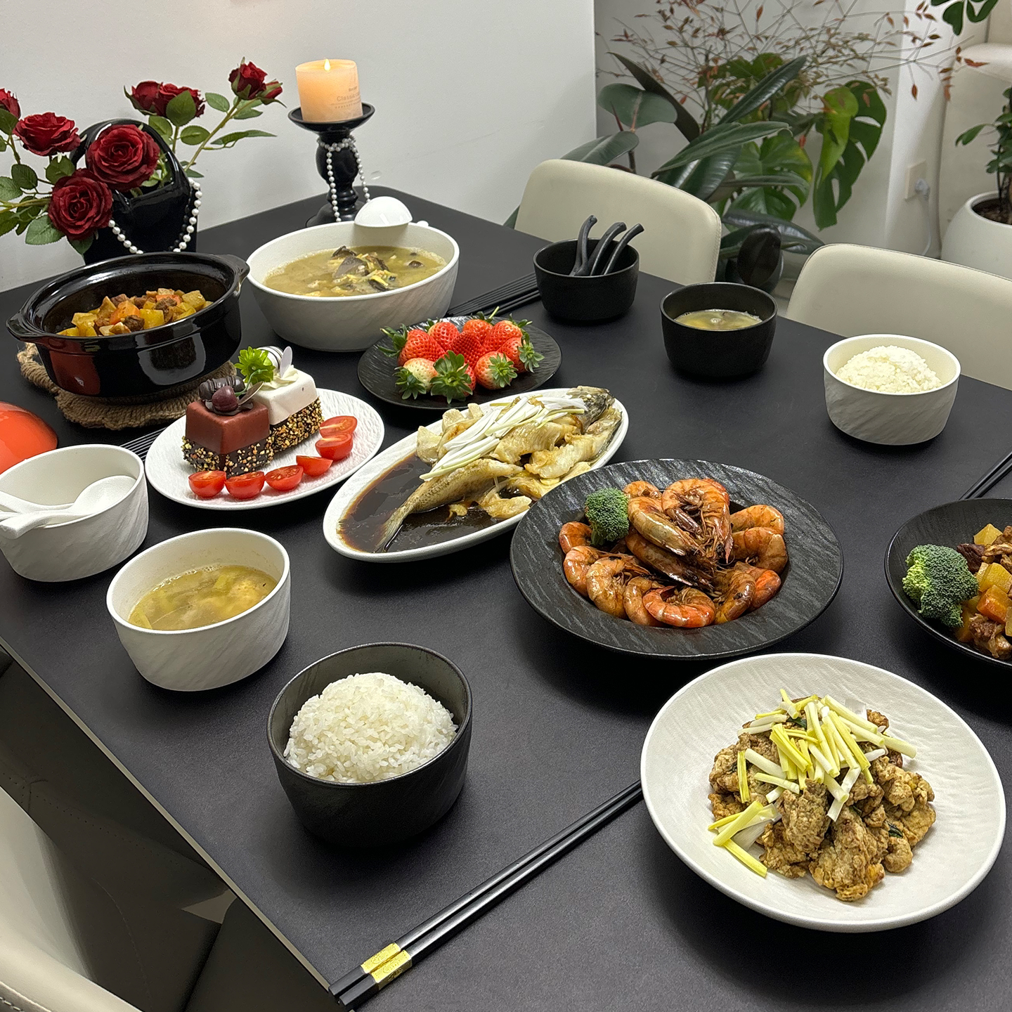 釉下彩高级感日式餐具2026新款碗碟套装家用高温陶瓷碗盘乔迁碗具