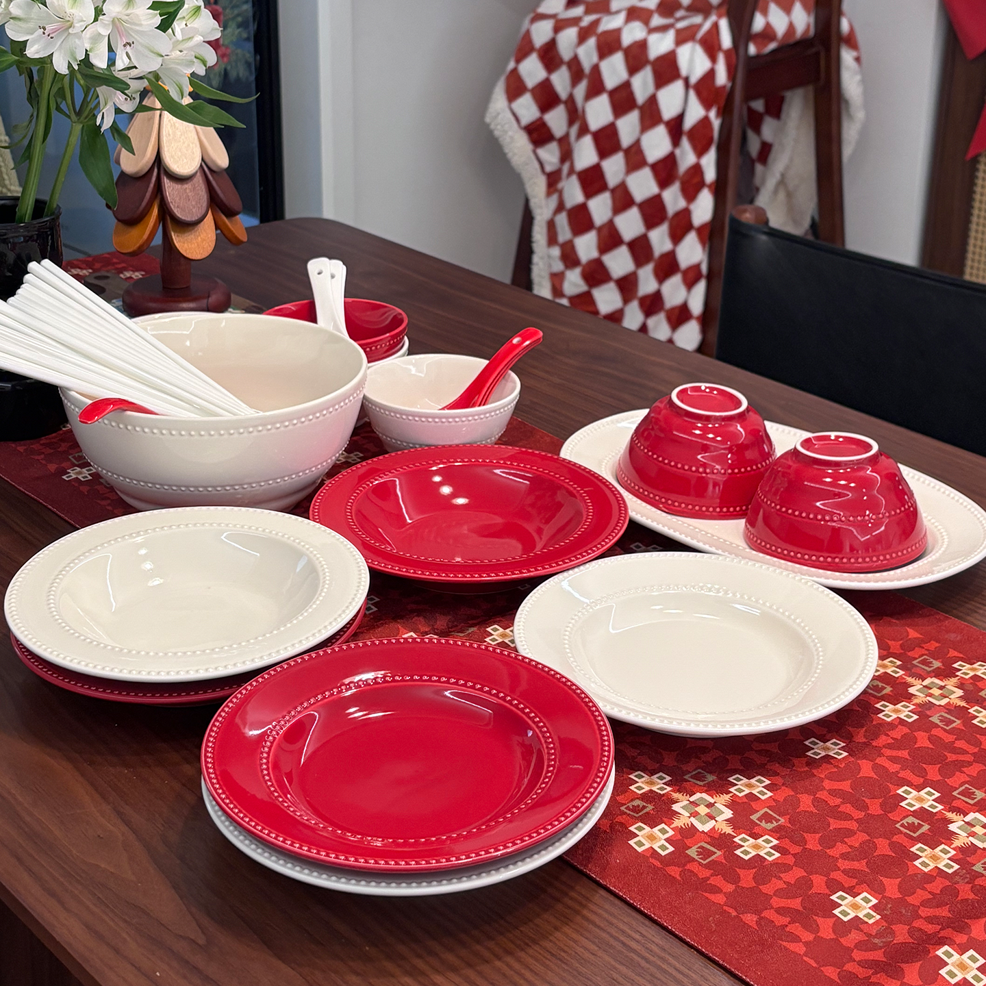 釉下彩2026新款碗碟套装家用高温陶瓷碗盘碟简约餐具乔迁送礼碗具,餐饮具,碗,淘宝优惠券,粉丝福利购,淘宝优惠卷