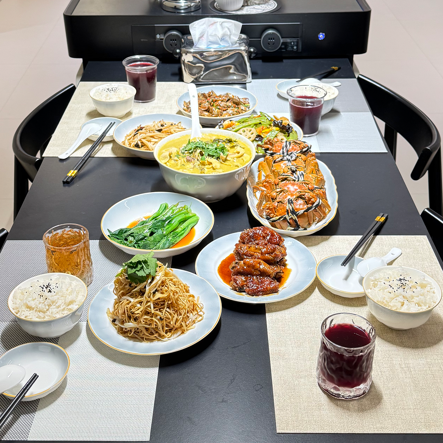 釉下彩餐具2026新款碗碟套装家用中式高颜值乔迁新居礼物碗具碗盘