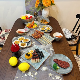 碗碟套装家用2026新款高温釉下彩餐具ins风碗盘乔迁送礼碗具汤碗