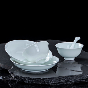 青影单品景德镇高白瓷餐具碗盘乔迁新居入宅2026新款碗碟套装家用
