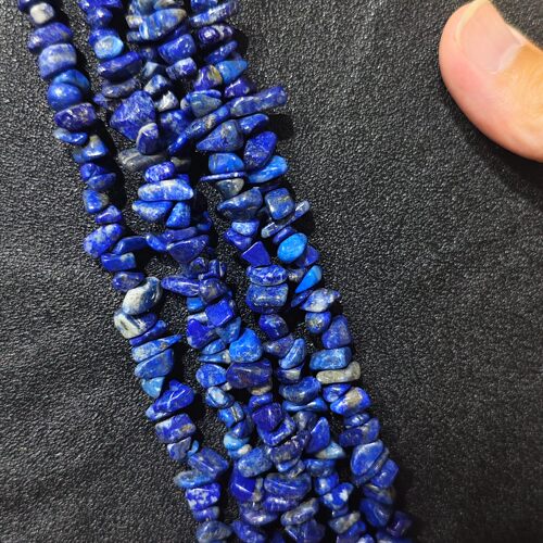 天然青金石碎石珠子串珠 蓝色DIY手工饰品用珠 手串项链配珠