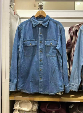外贸原单 合作款/男装女装牛仔衬衫/水洗产品长袖衬衣春款484245