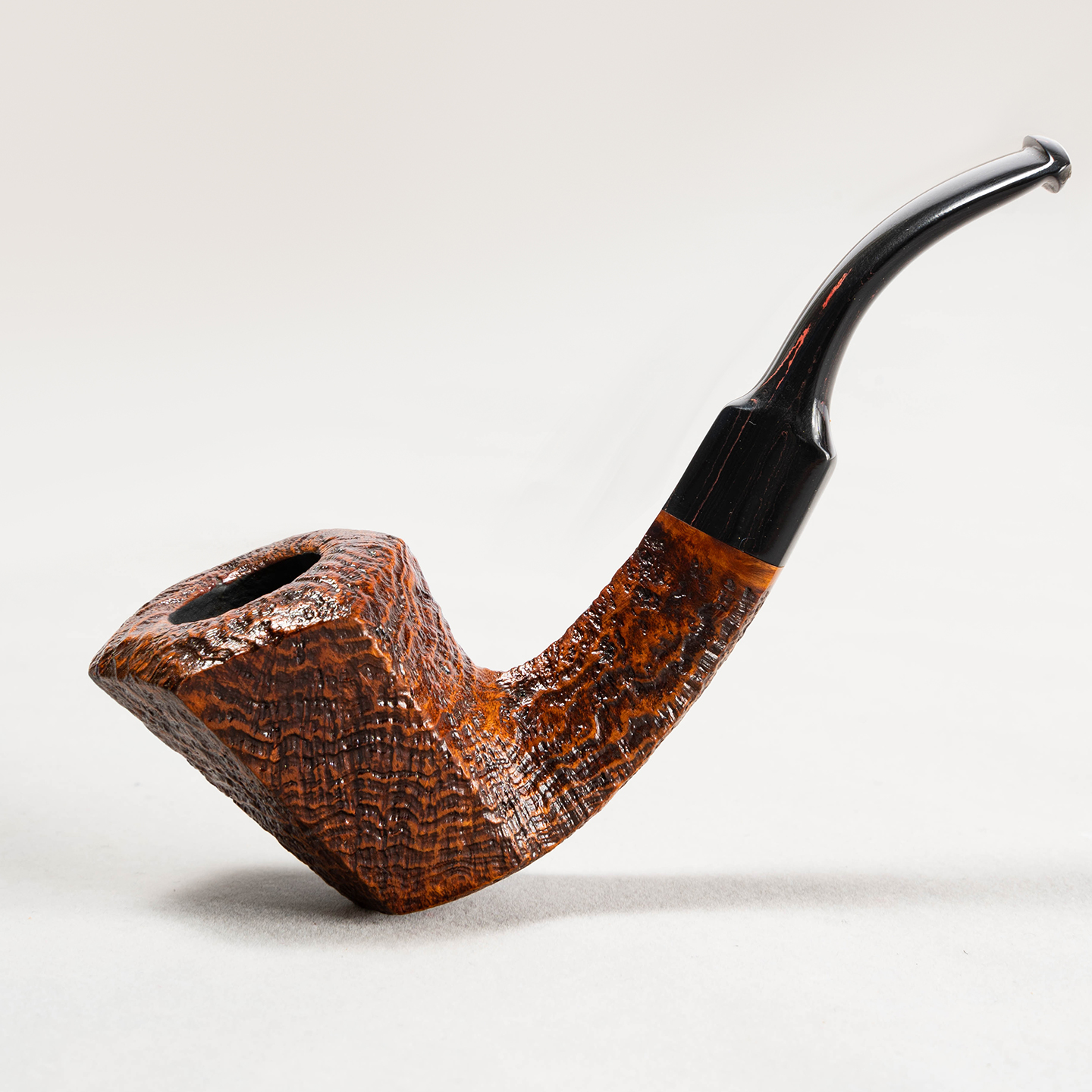 老狐狸喷砂手工实木烟斗西班牙石楠木3mm过滤芯烟道坎伯兰烟嘴